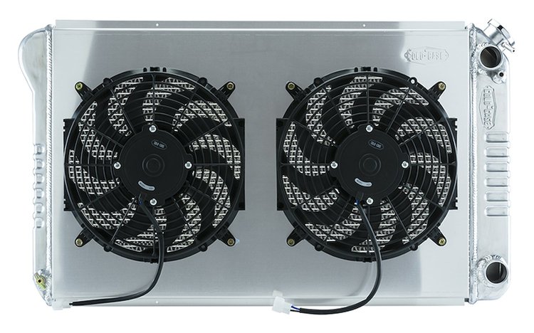 GMT558ALSSK Aluminum Performance Radiator & Fan Kit for 1967-1976 GM C/K Truck w/GM Gen III/IV LS Engine Swap