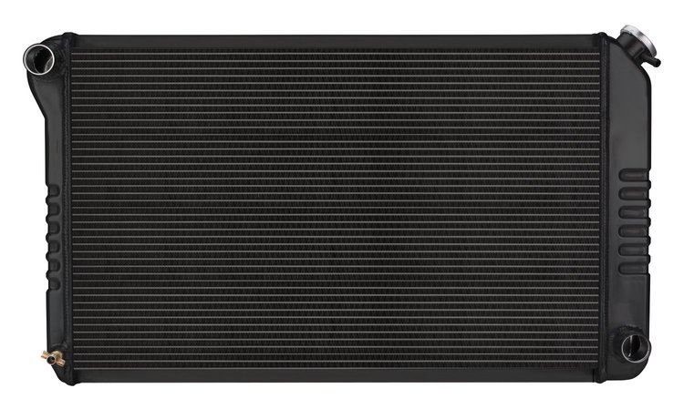GPF18B Black Night Rider Series Aluminum Radiator for 1970-1981 Pontiac Firebird, Manual Trans