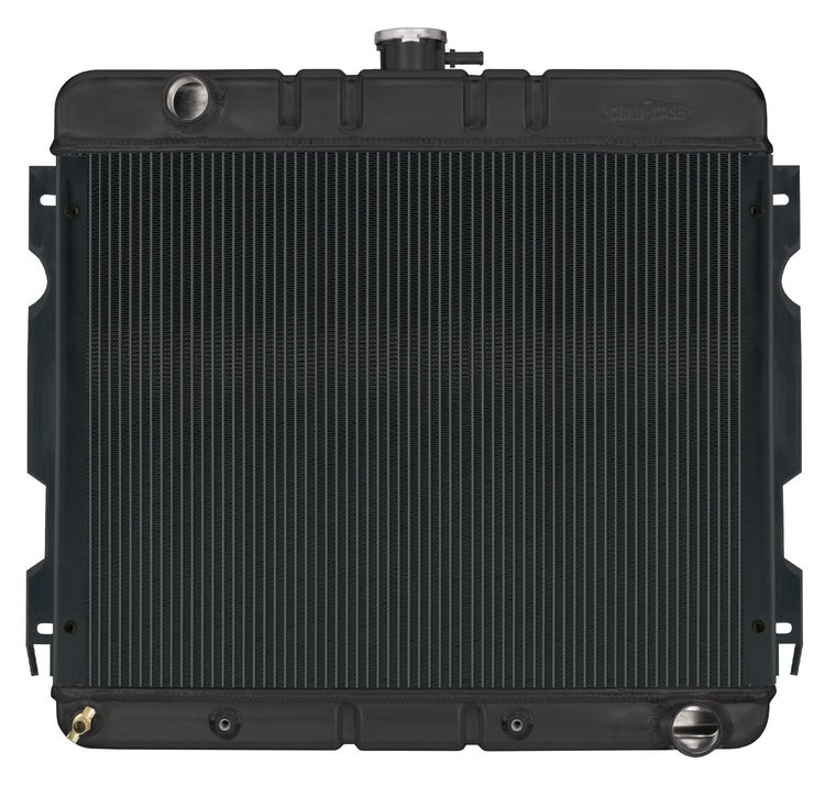 MOP755AB Black Night Rider Series Aluminum Performance Radiator for 1970-1972 Mopar A/B-Body w/Small Block, Auto Trans