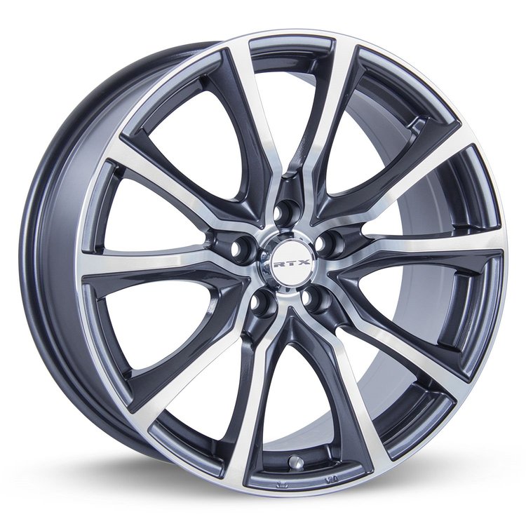 081630 RTX-Series Contour Wheel [Size: 18" x 8"] Gunmetal Machined Finish
