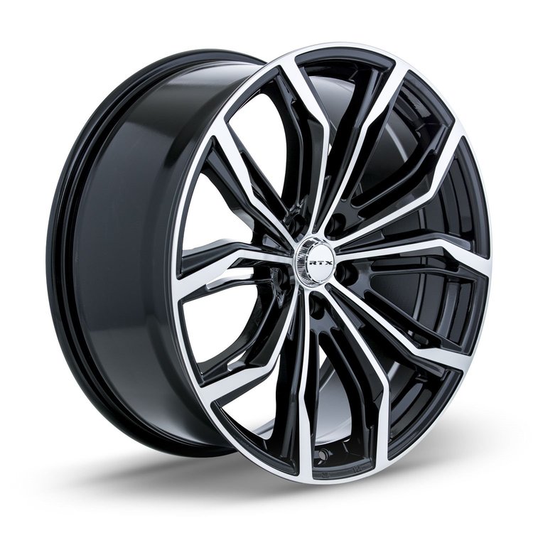 081926 RTX-Series Black Widow Wheel [Size: 18" x 8"] Black Machined Finish