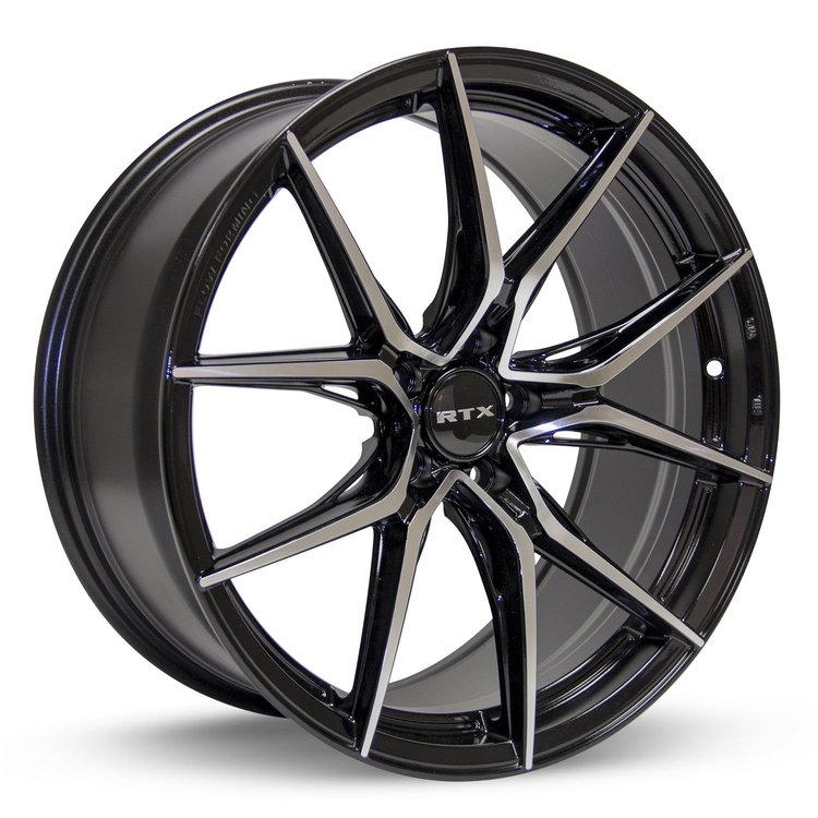 082820 RTX-Series Slick Wheel [Size: 20" x 9"] Black Machined Finish