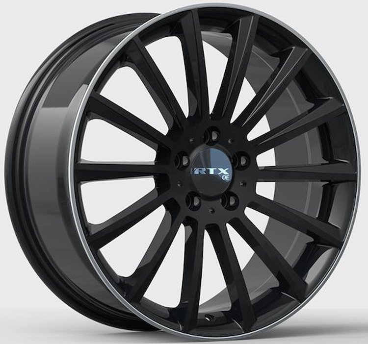 083248 OE-Series MB-02 Wheel [Size: 19" x 8"] Gloss Black w/ Machined Lip Finish