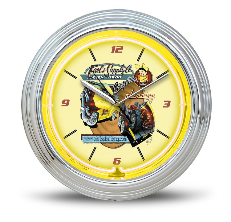Neon Clock Earl"s Retro Logo