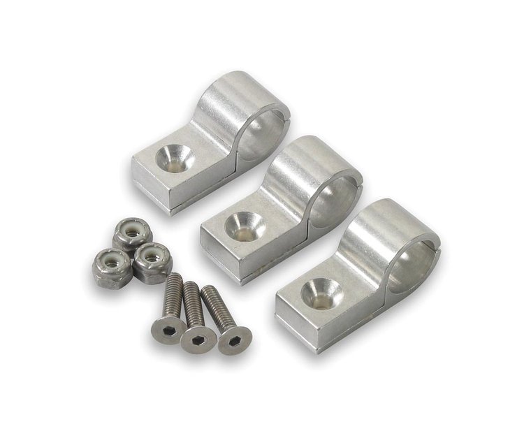 Polished Aluminum Line Clamps 9/16"