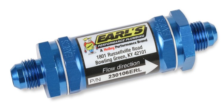 In-Line Fuel Filter -08AN Male Fittings