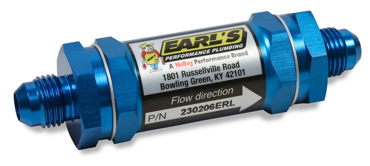 In-Line Fuel Filter -06AN Male Fittings