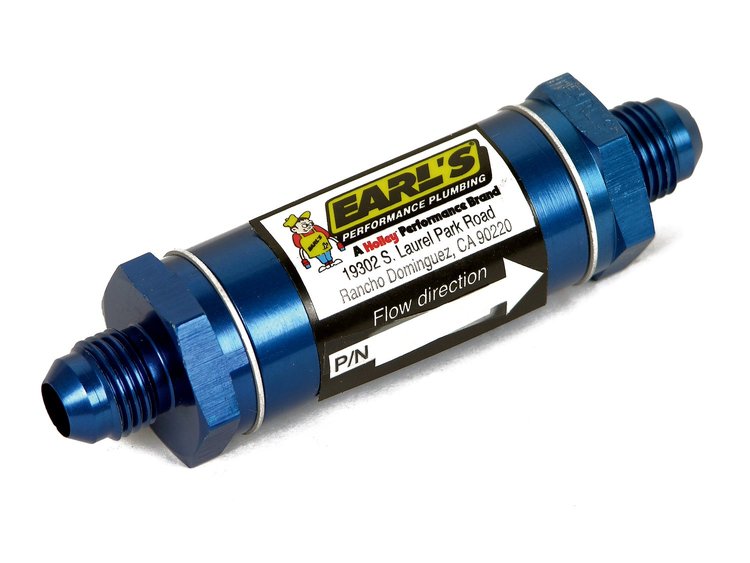 In-Line Screen Type Oil Filter -08AN Fittings