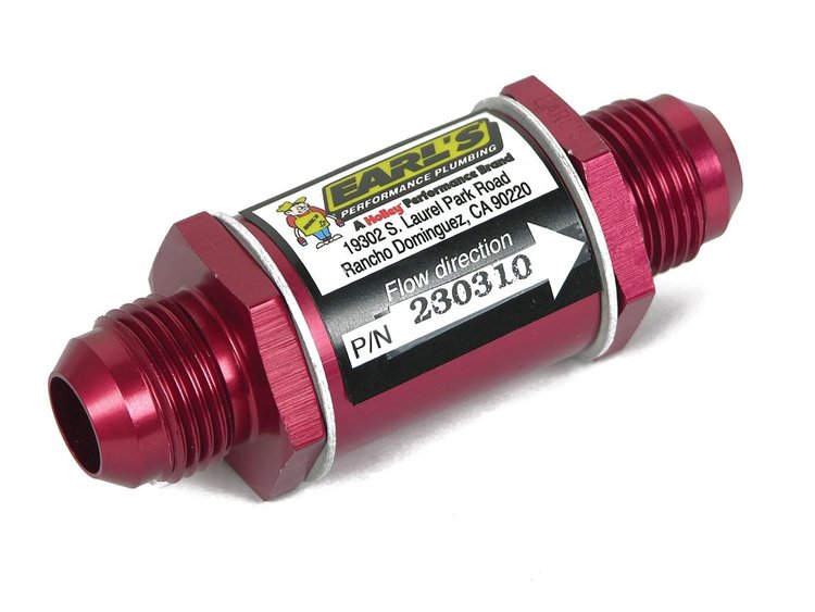 In-Line Screen Type Oil Filter -10AN Fittings