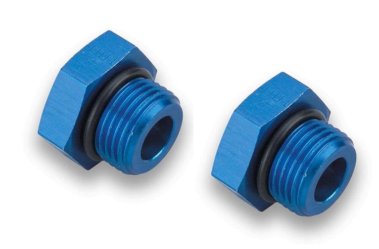 Blue Port Plugs with O-Ring Seal Size: -6AN