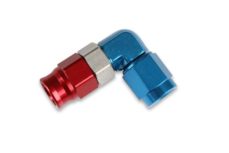 Aluminum Speed-Seal Hose End 90° Adjustable - Low Profile