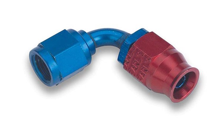 Aluminum Speed-Seal Hose End 90° Non-Adjustable - Bent Tube