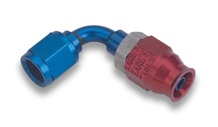 Aluminum Speed-Seal Hose End 90° Adjustable - Bent Tube