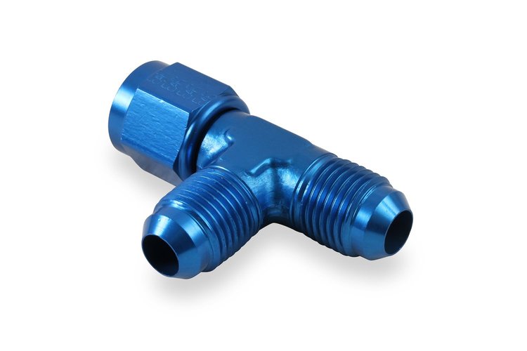 AN Male to AN Female Swivel on Run T-Fitting -6AN Female Swivel (A)