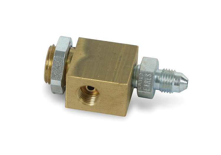 Brake Line T-Fitting Branch: 3/8"-24 Inverted Flare