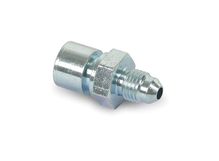 Brake Fitting Adapter -4AN Male to 7/16" -24 Female Inverted Flare