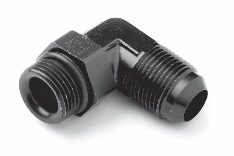 Ano-Tuff 90° Radiused Port Adapter -8AN Male Flare to 7/8"-14 (-10AN O-Ring Port) Swivel