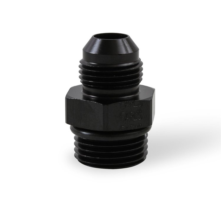 Ano-Tuff Radiused Port Adapter -8AN Male Flare to 7/8"-14 (-10AN O-Ring Port)