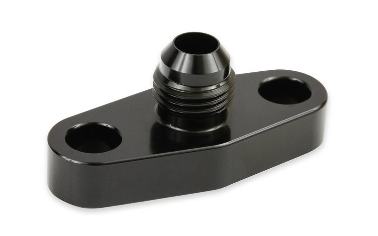 Turbo Oil Supply Flange Fitting [-6 AN Male Flare, Straight]