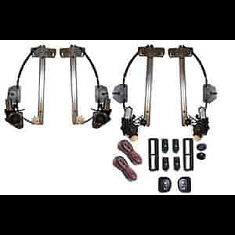 Front & Rear Door Power Window Kit 2007-2018 Jeep Wrangler