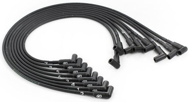 DiamondFIRE Racing Spark Plug Wire Set 8.500 mm - Big Block Chevy - 90-Degree Boots - Without Sleeves