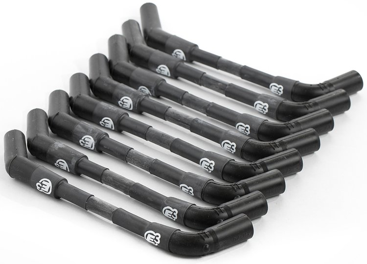DiamondFIRE Racing Spark Plug Wire Set 8.500 mm - GM LSX - Angled Boots - With Sleeves