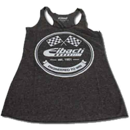 990408 Women"s Eibach Vintage Tank Heather Black w/Vintage Eibach Logo