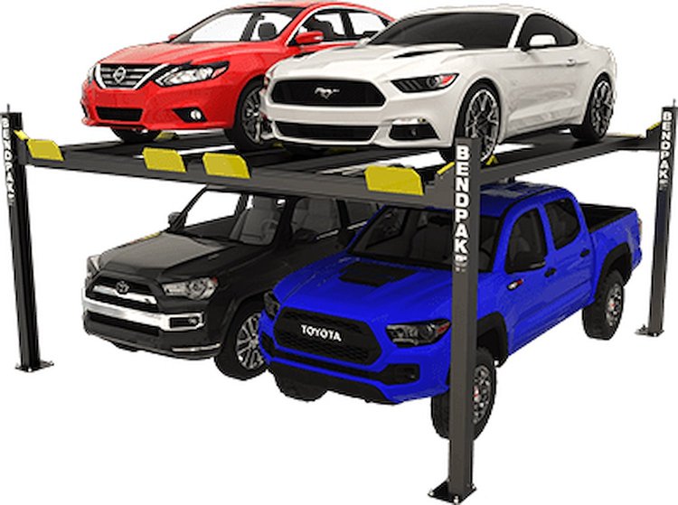 HD-9SWX Extended-Length Dual-Platform Four-Post Lift, 9,000-lb. Capacity
