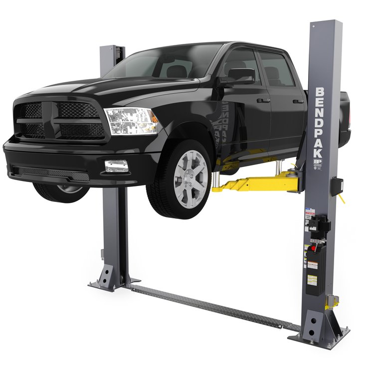 Floorplate Open-Top Two-Post Car Lift [12APF, 12,000 lb. Capacity, 144.750 in. Height, 208-230V 1-Phase]