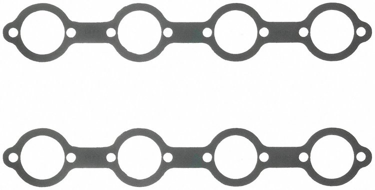 Small Block Chevy Exhaust Header Gasket Round GM, splayed valve
