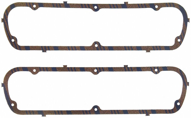 Blue Stripe Cork-Rubber Valve Cover Gasket Set for 1962-1986 Ford and Mercury Small Block V8 260, 289, 302 except Boss, 351W