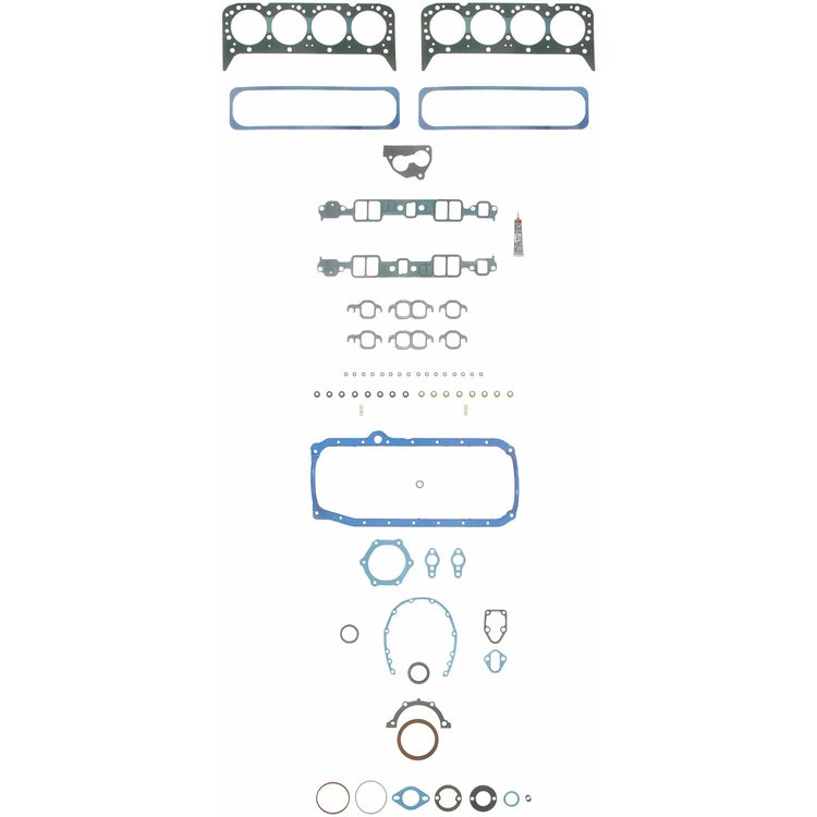 Engine Gasket Set with Head Gaskets for 1987-1995 Small Block Chevy 5.7L V8 Vehicles