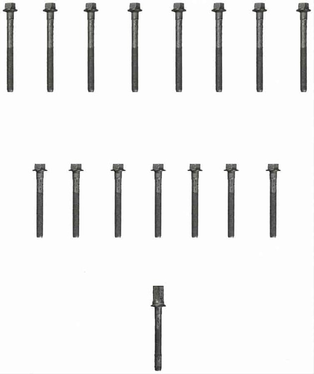 HEAD BOLT SET; 1989-1987 GM V6 173CI 2.8L Chevrolet; 1993 GM V6 189CI 3.1L Chevrolet; 1994-1988 GM V