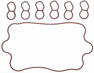 PLENUM GASKET SET; 2003-2001 FOI V6 256CI 4.2L OHV 12 Valve; 2003-2001 FOT L/D V6 256CI 4.2L OHV 12