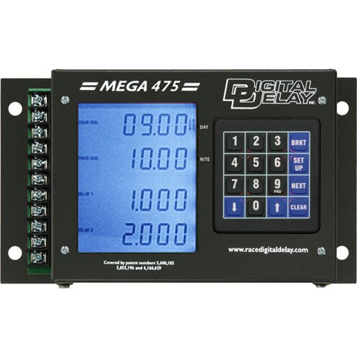 Mega 475 Digital Delay Box Black with Blue Display