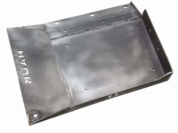 Transfer Case Skid Plate fits Select Late-Model Jeep Wrangler JLU and Jeep Gladiator JT - Billet Silver Gloss Powder-Coated