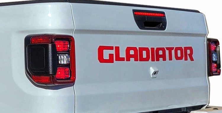 Tailgate Badging Kit for Jeep Gladiator JT Models - Red Finish
