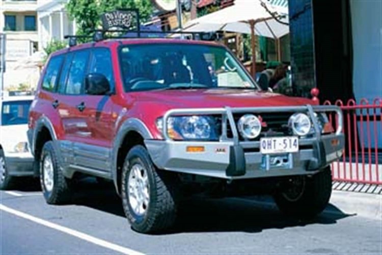 3434050B Combination Bumper w/ Fit Kit Fits Select Mitsubishi Montero [Black Finish]