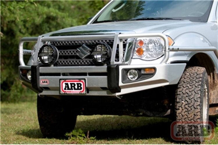 3438280B Combination Bumper w/ Fit Kit Fits Select Suzuki Equator [Black Finish]