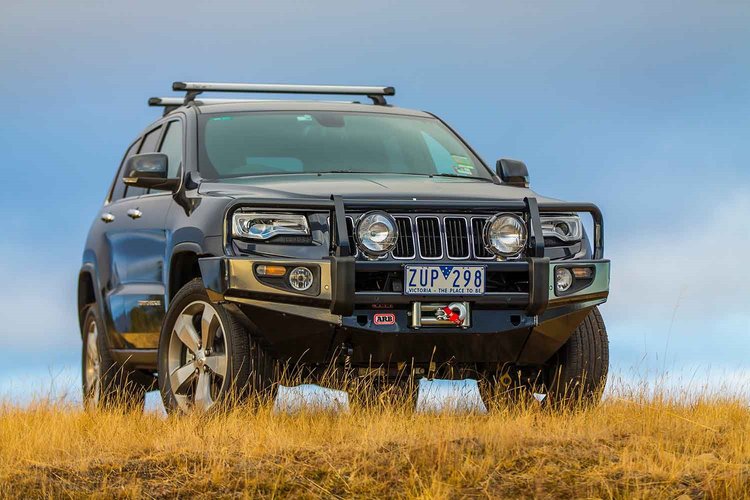 3450420B Combination Bumper w/ Fit Kit Fits Select Jeep Grand Cherokee [Black Finish]