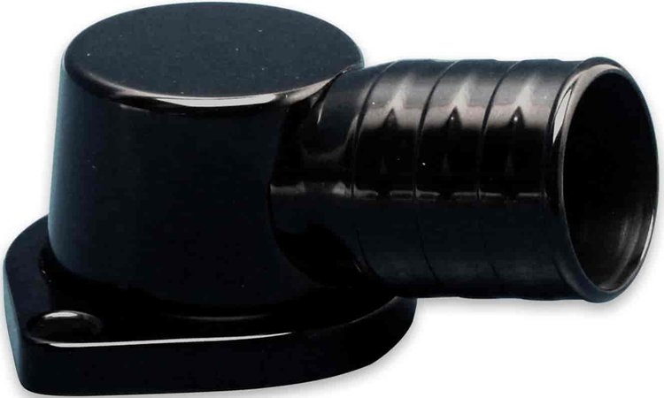 Billet Aluminum Thermostat Housing GM LS Series, Gloss Black Finish