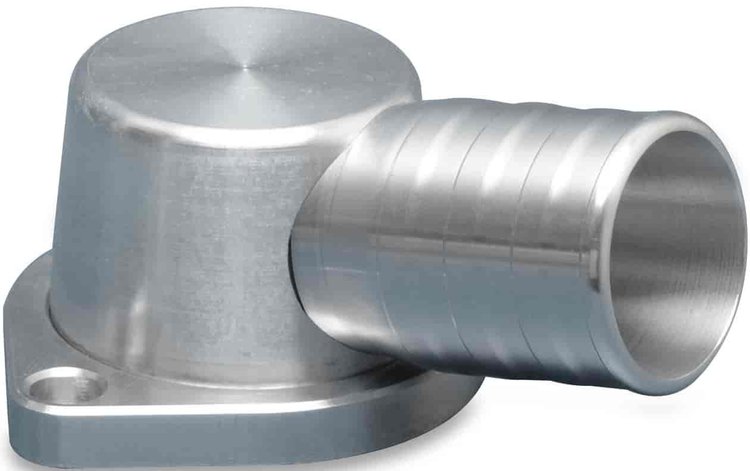 Billet Aluminum Thermostat Housing GM LS Series, Raw Finish