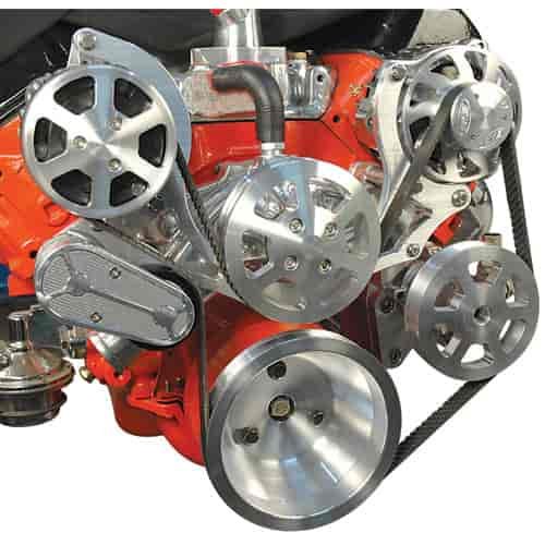 SERP PULLEY KIT BBCHEVY MACHINED