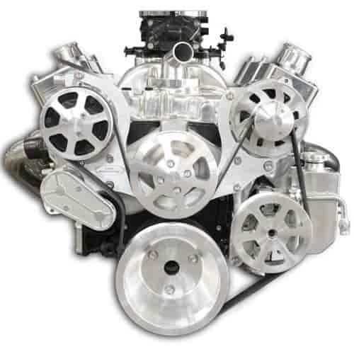 S-Drive Complete Serpentine Pulley Drive System Machined Small Block Chevy