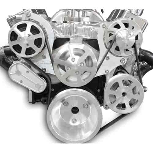 S-Drive Complete Serpentine Pulley Drive System Machined Small Block Chevy