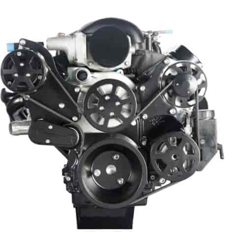S-Drive Complete Serpentine Pulley Drive System Black LS
