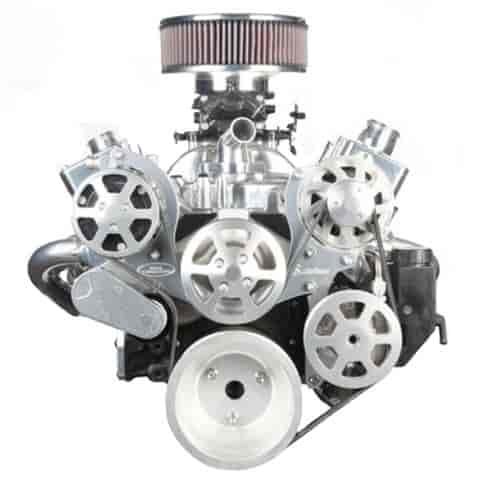 S-Drive Complete Serpentine Pulley Drive System Clear Anodized LS