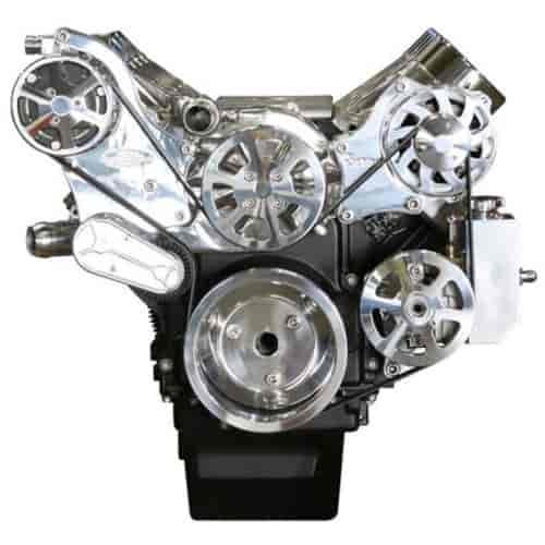 S-Drive Complete Serpentine Pulley Drive System Clear Coat LS