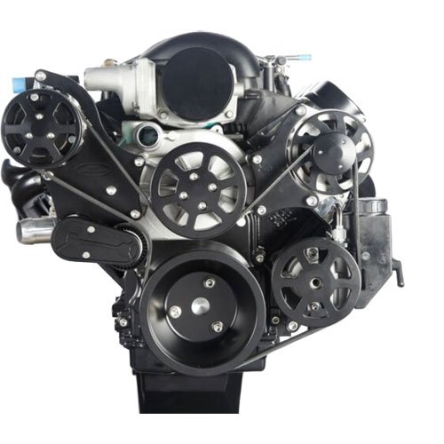 S-Drive Complete Serpentine Pulley Drive System Black LS
