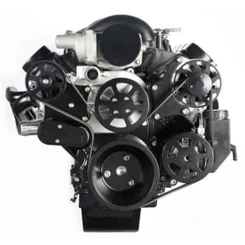 S-Drive Complete Serpentine Pulley Drive System Black LS